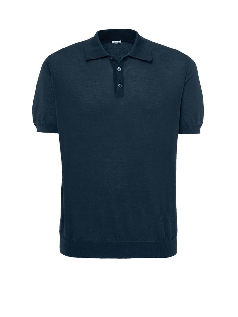 polo with short sleeves in blue by Selfnex