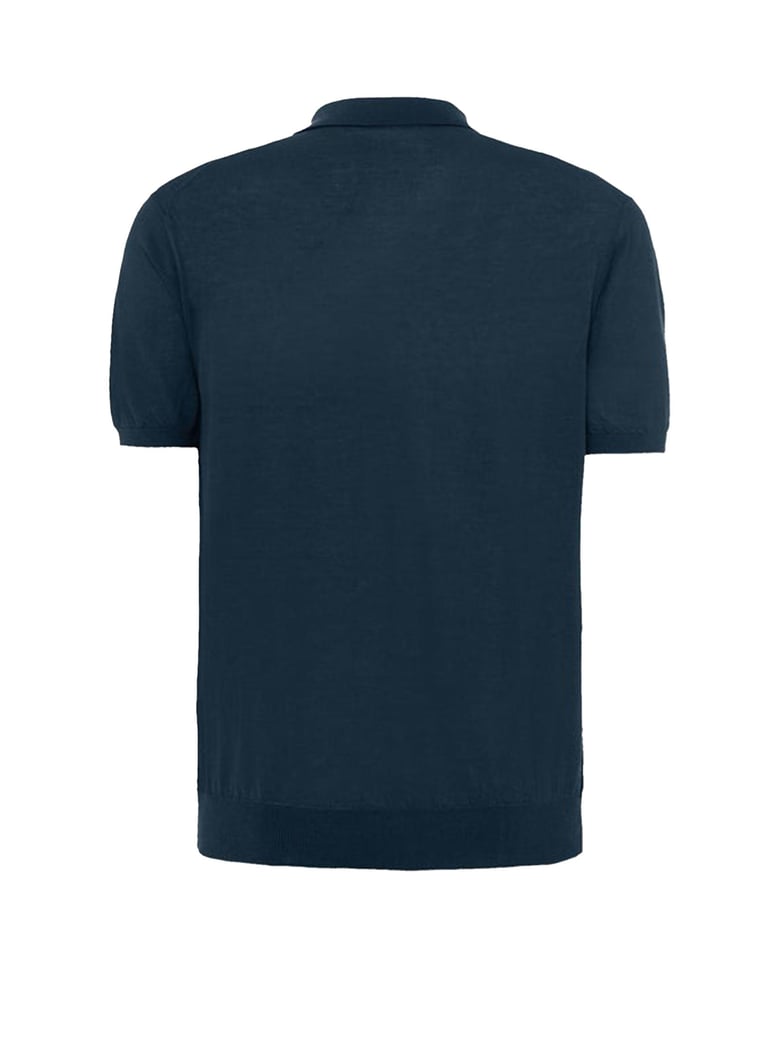polo with short sleeves in blue by Selfnex