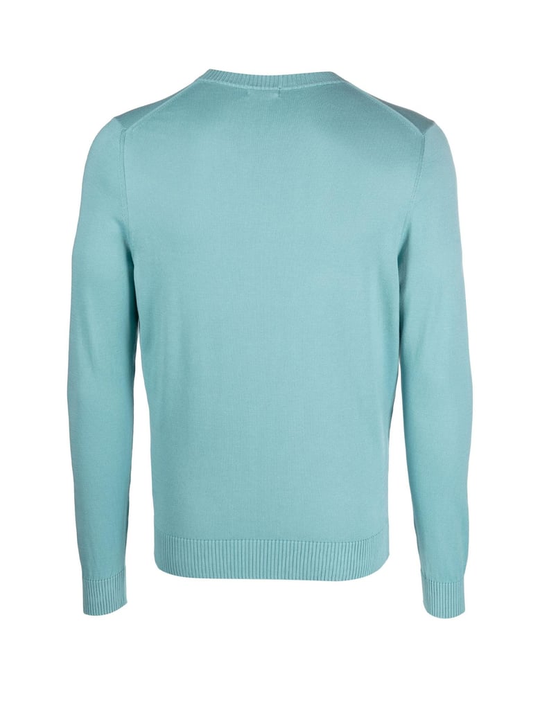 light blue crew-neck sweater in cotton by Selfnex