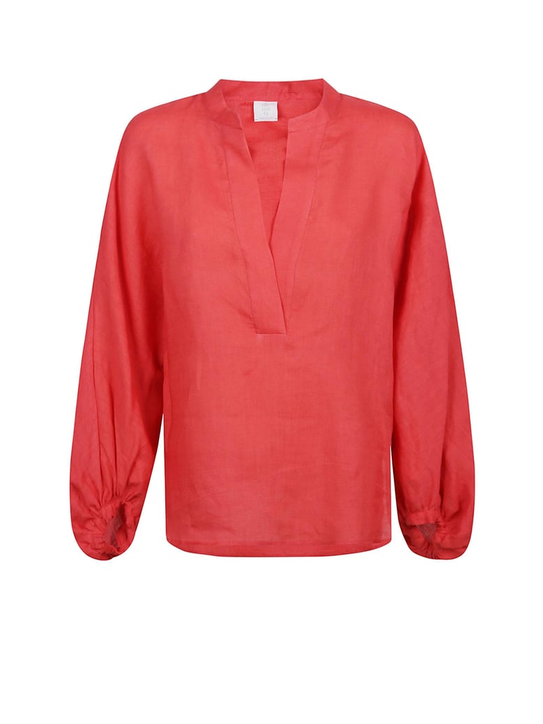 coral linen shirt by Selfnex