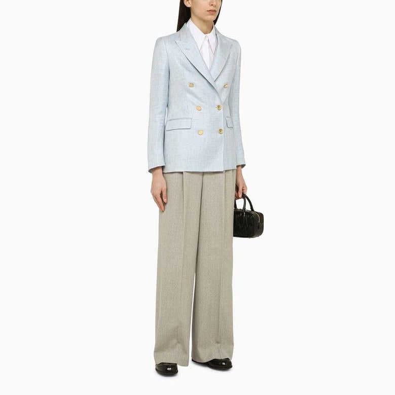 light heather grey polyester trousers by Selfnex