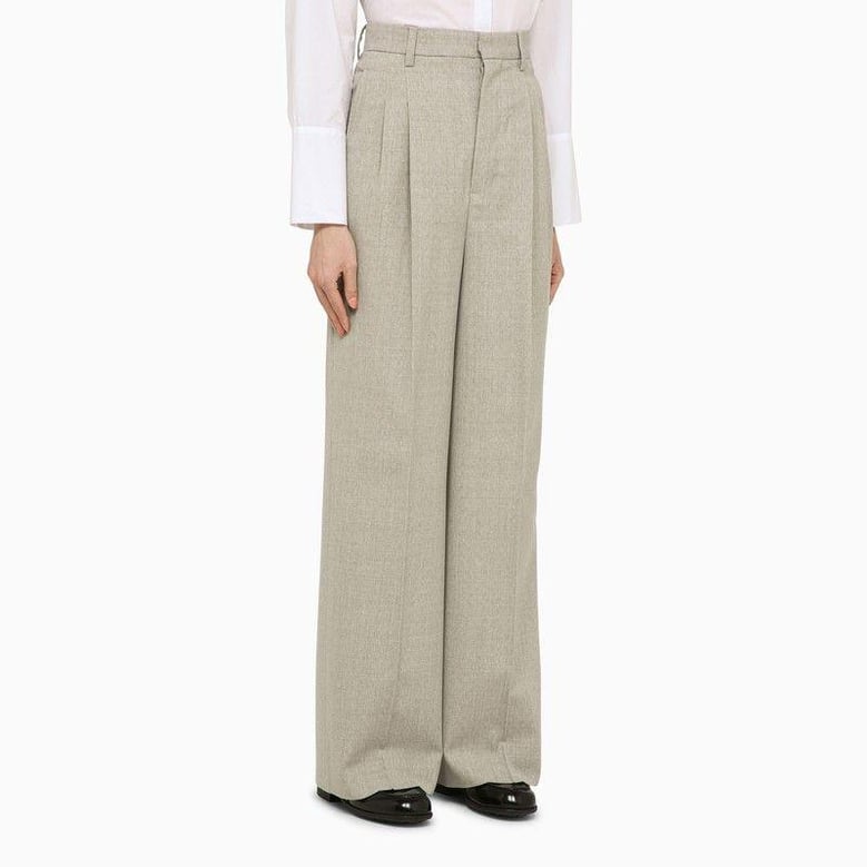 light heather grey polyester trousers by Selfnex