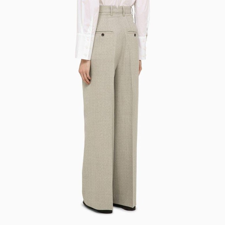 light heather grey polyester trousers by Selfnex