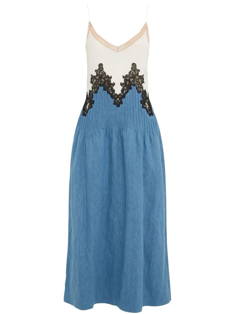 althea long blue lace dress by Selfnex