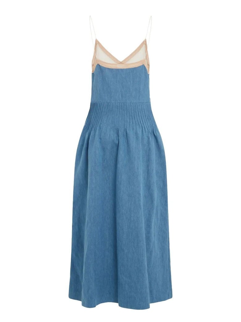 althea long blue lace dress by Selfnex