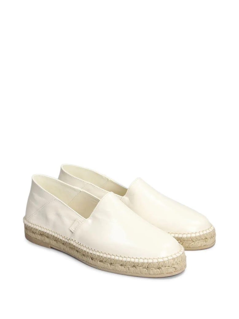 beig leather espadrilles by Selfnex