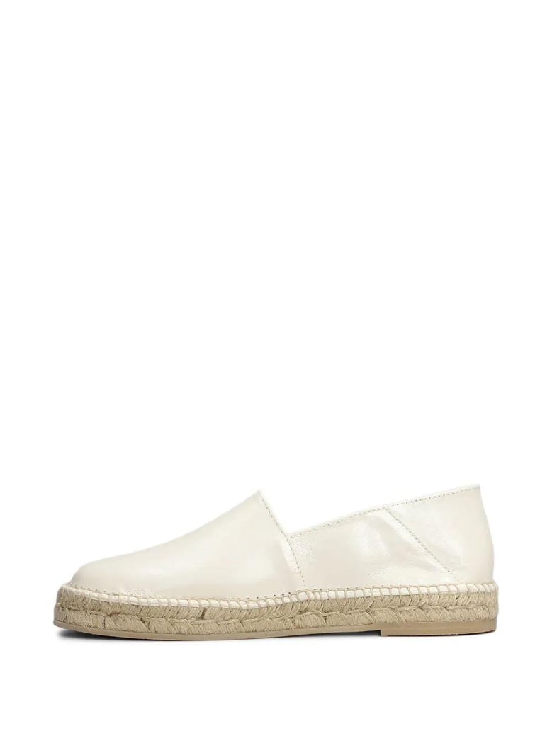 beig leather espadrilles by Selfnex