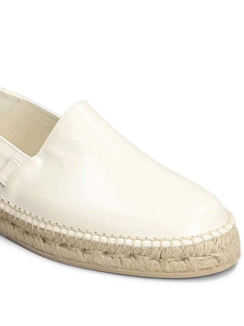beig leather espadrilles by Selfnex