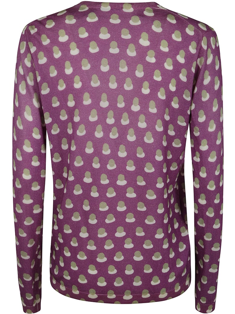 printed v neck sweater by Selfnex