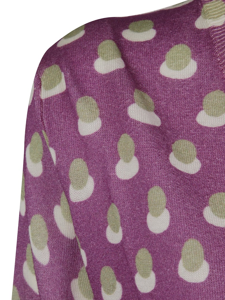 printed v neck sweater by Selfnex