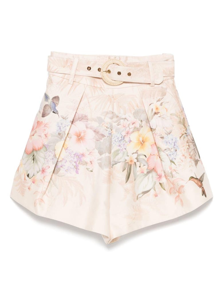 printed silk shorts by Selfnex