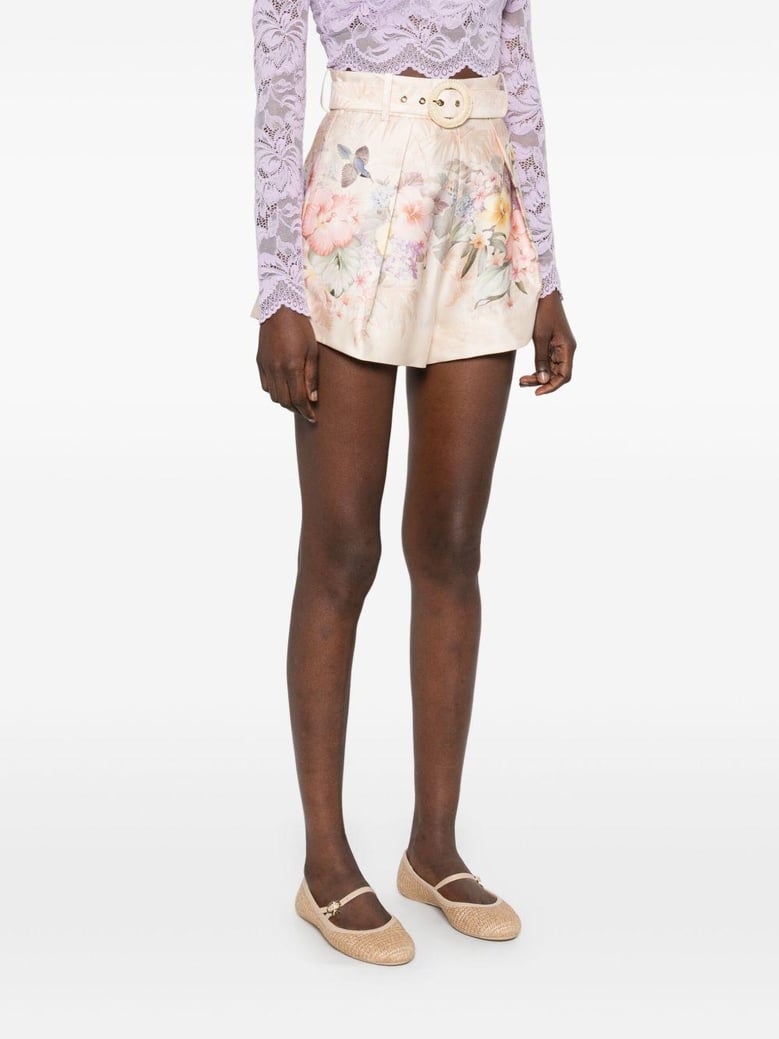 printed silk shorts by Selfnex
