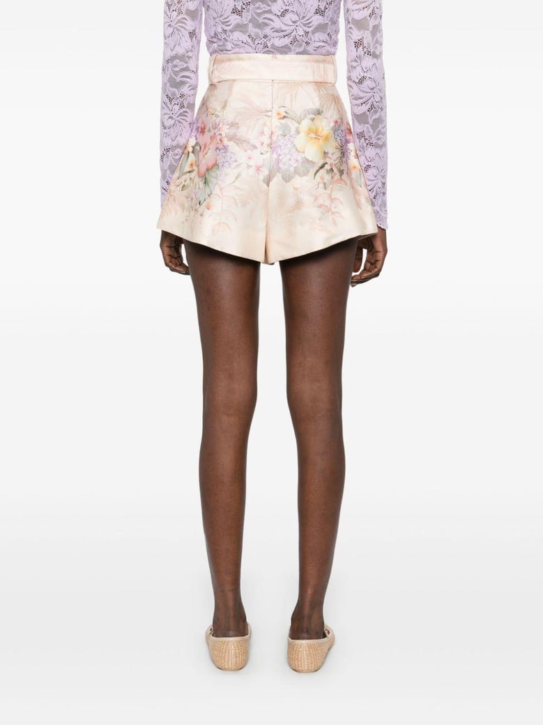 printed silk shorts by Selfnex
