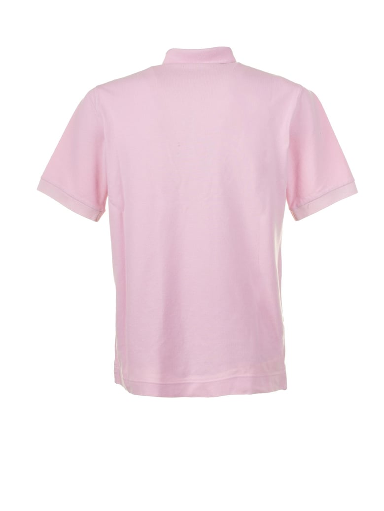 pink short-sleeved polo shirt by Selfnex
