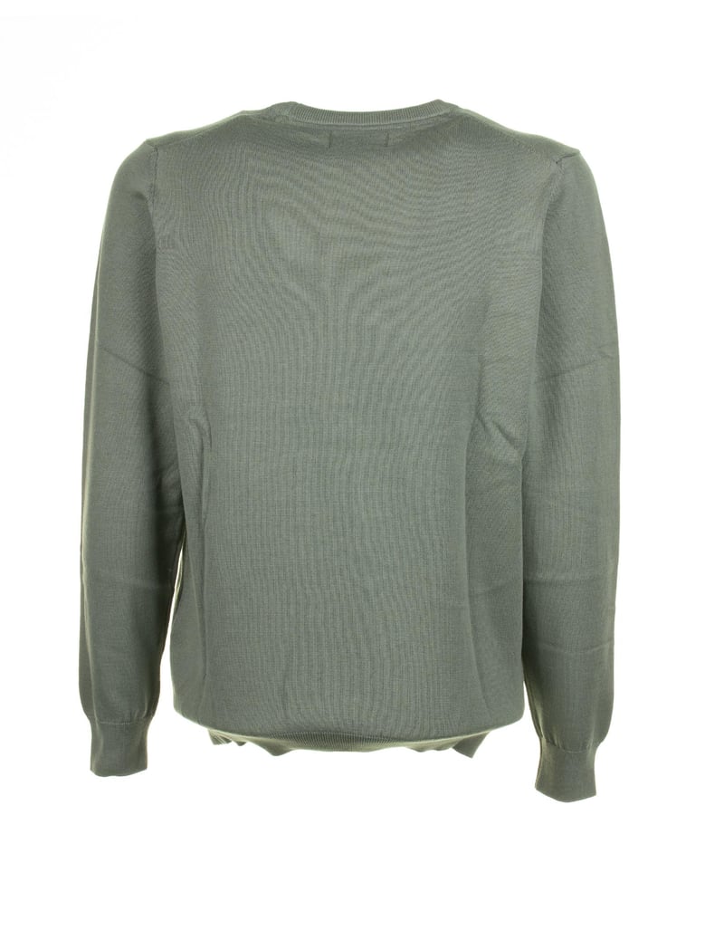 green crew neck sweater by Selfnex