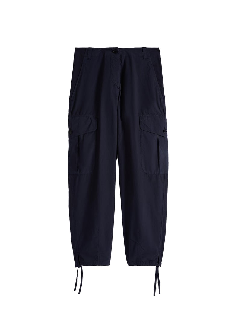 navy blue cargo trousers by Selfnex