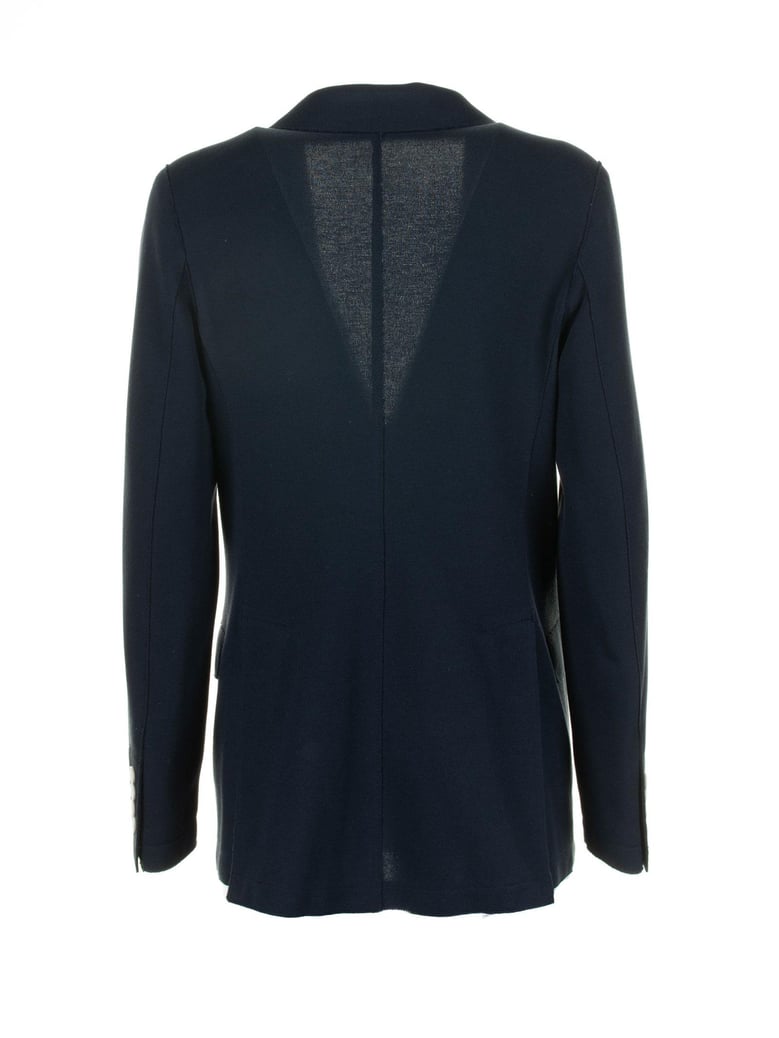 blue single-breasted jacket by Selfnex