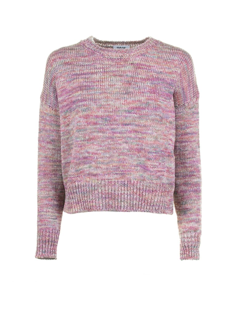 pink crew-neck sweater by Selfnex