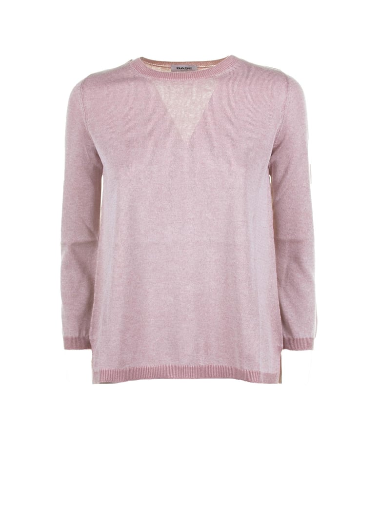 light pink crew-neck sweater by Selfnex