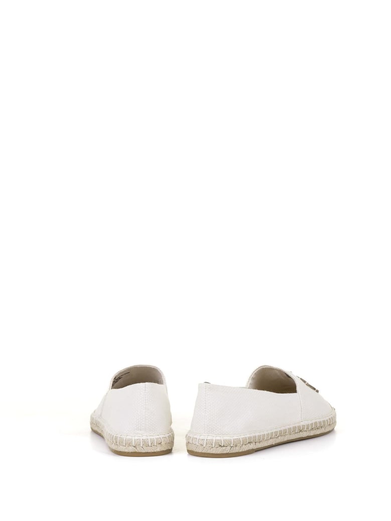 white espadrilles with logo by Selfnex