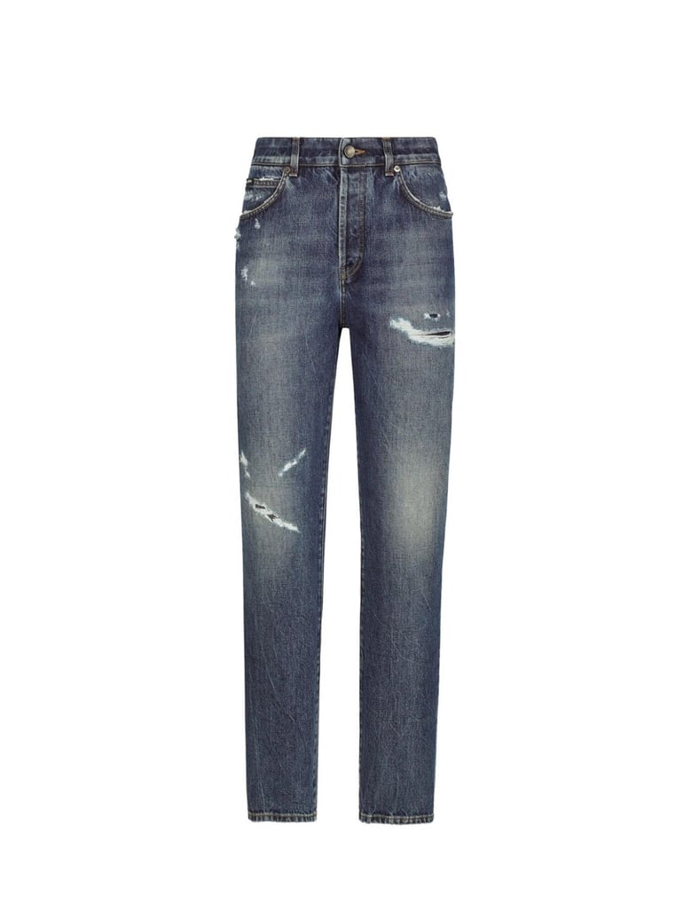 blue denim cotton jeans by Selfnex