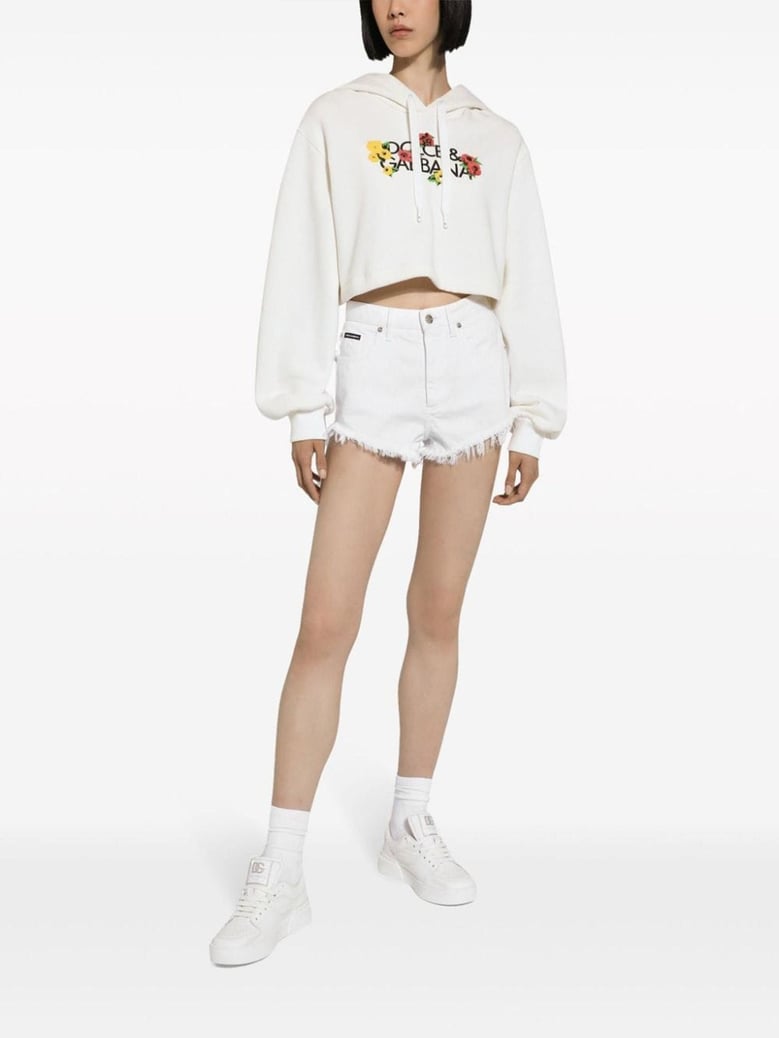 cotton sweater in white by Selfnex