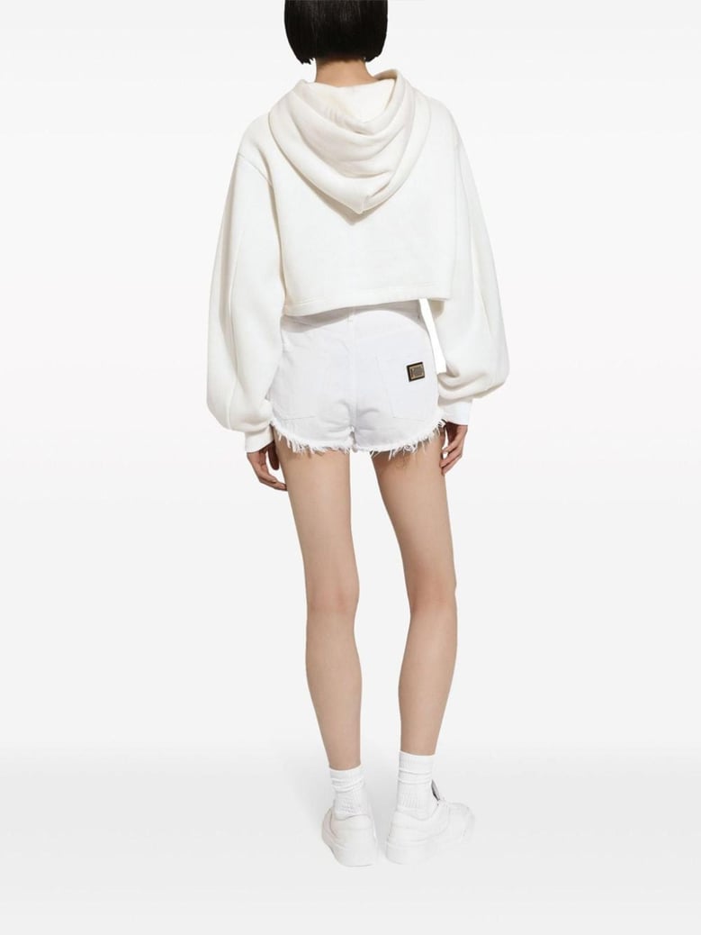 cotton sweater in white by Selfnex