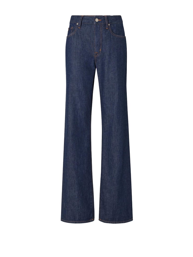 jacob cohen wide leg jeans in dark blue denim by Selfnex