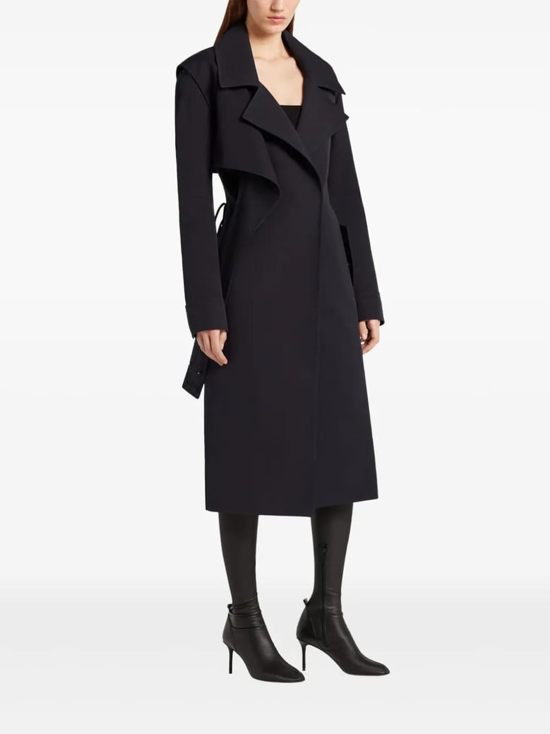 twist cotton trench coat by Selfnex