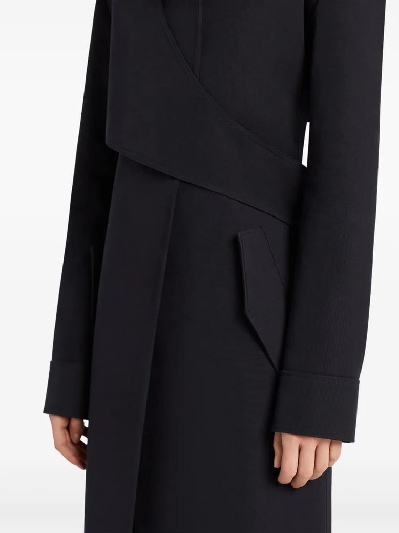 twist cotton trench coat by Selfnex