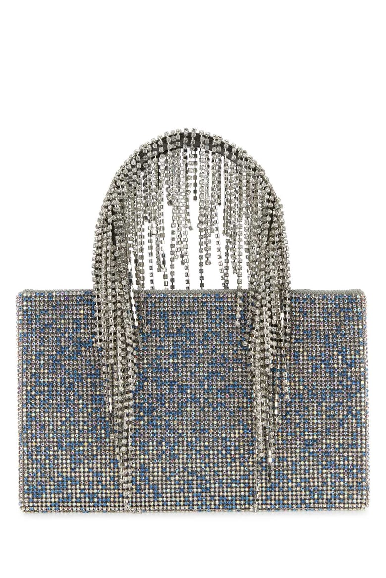 light-blue rhinestones handbag by Selfnex