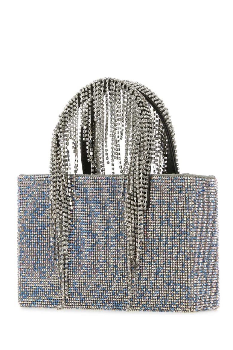 light-blue rhinestones handbag by Selfnex