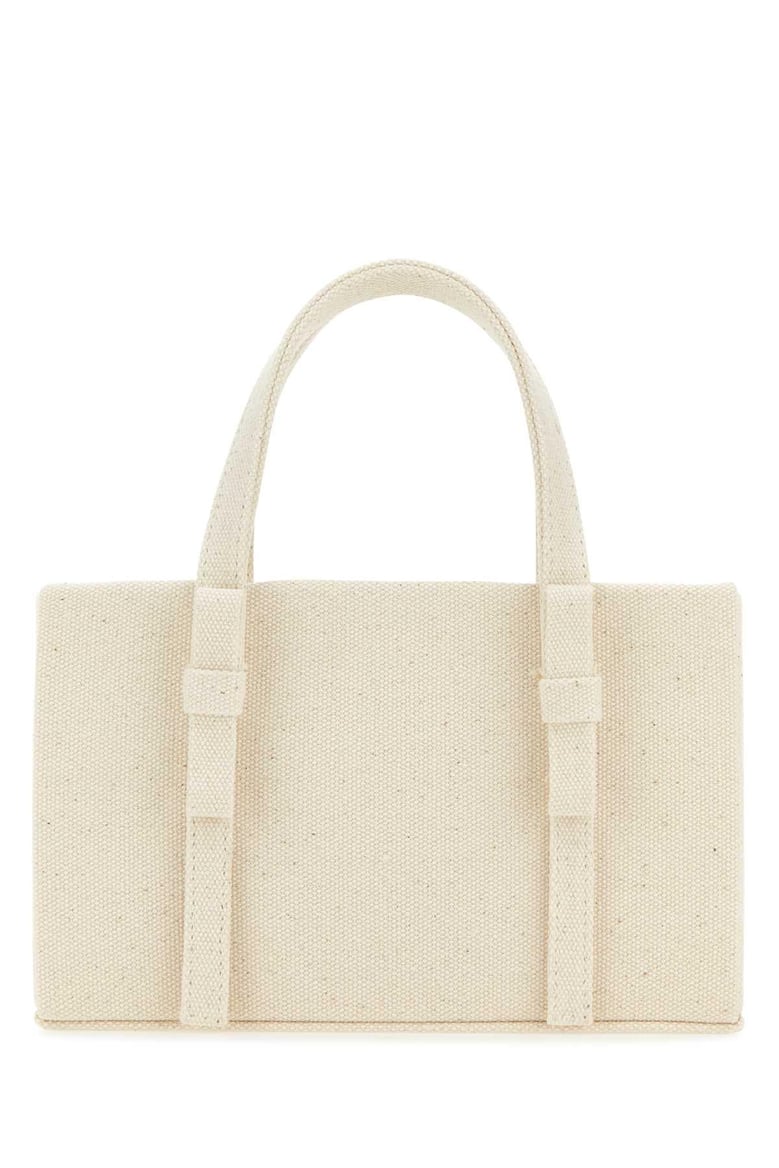 ivory canvas handbag by Selfnex
