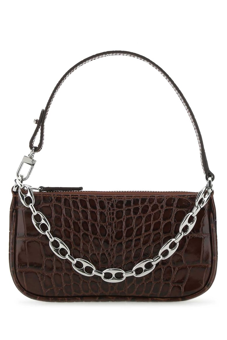 chocolate leather mini rachel handbag by Selfnex