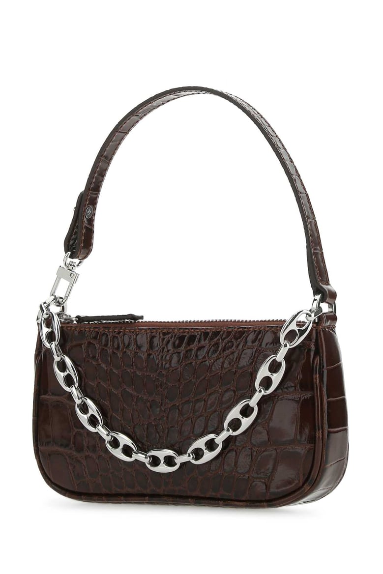 chocolate leather mini rachel handbag by Selfnex