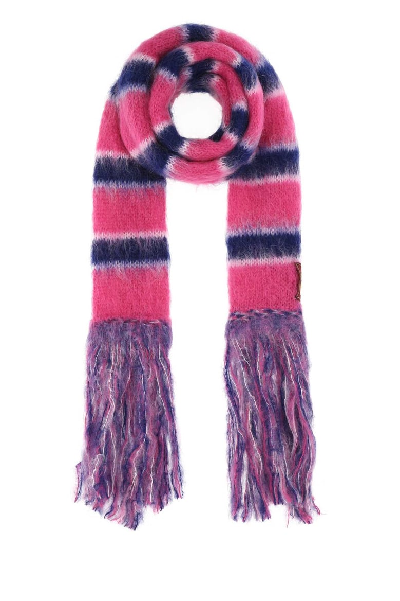 embroidered mohair blend scarf by Selfnex
