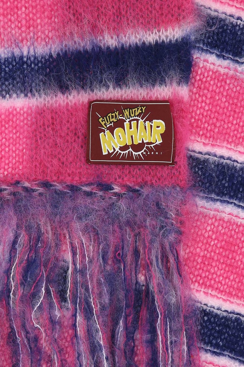 embroidered mohair blend scarf by Selfnex