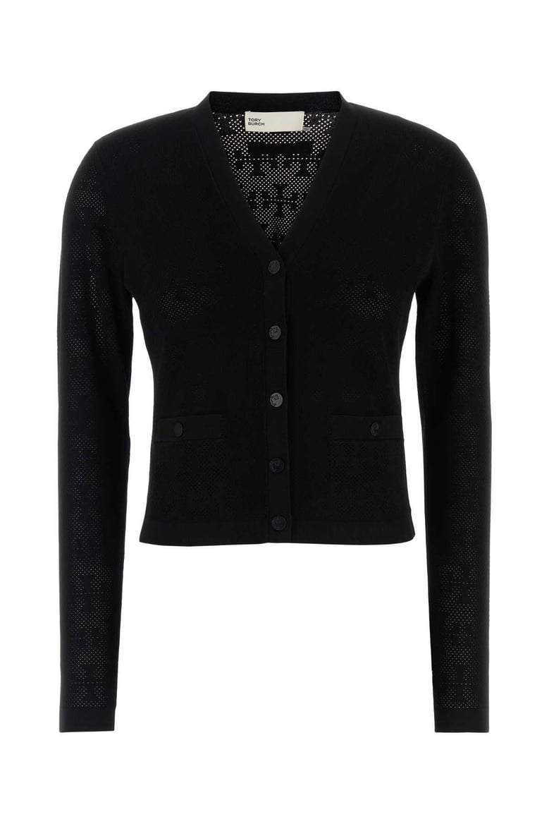 black viscose blend cardigan by Selfnex