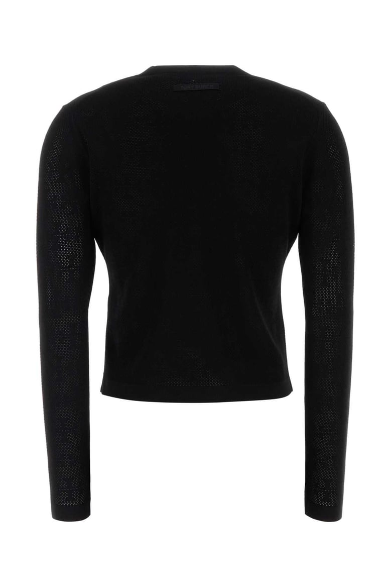 black viscose blend cardigan by Selfnex