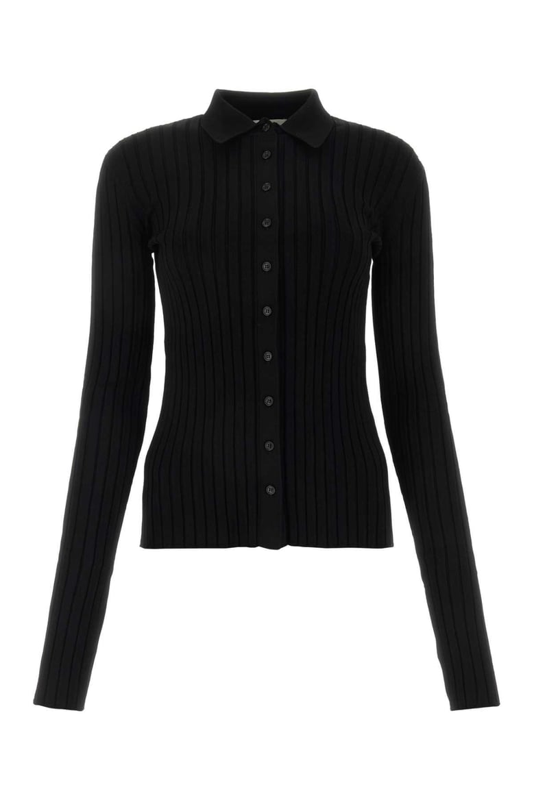 black viscose blend cardigan by Selfnex