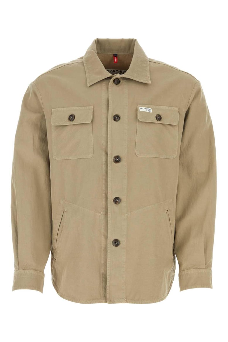 cappuccino cotton blend shirt by Selfnex