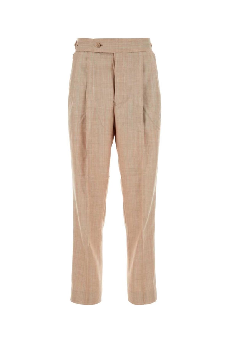 embroidered polyester blend pant by Selfnex