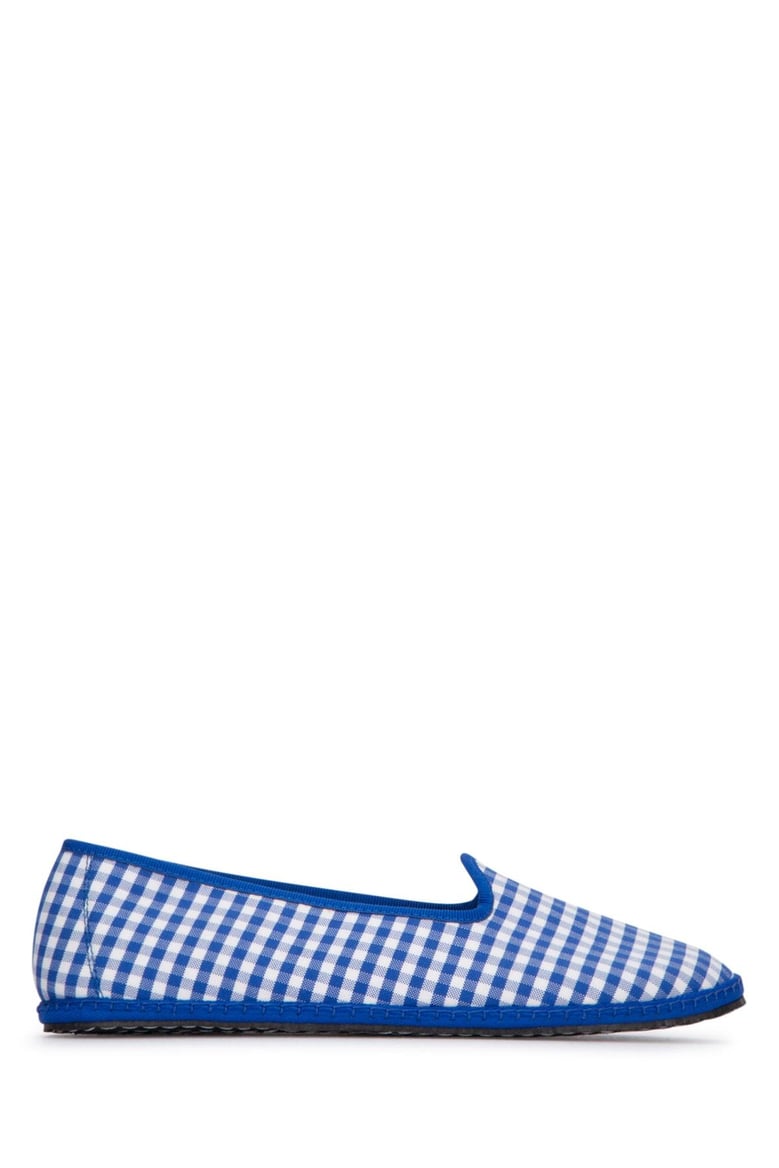 checked slip on loafers by Selfnex