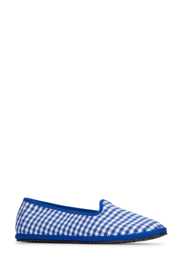 checked slip on loafers by Selfnex