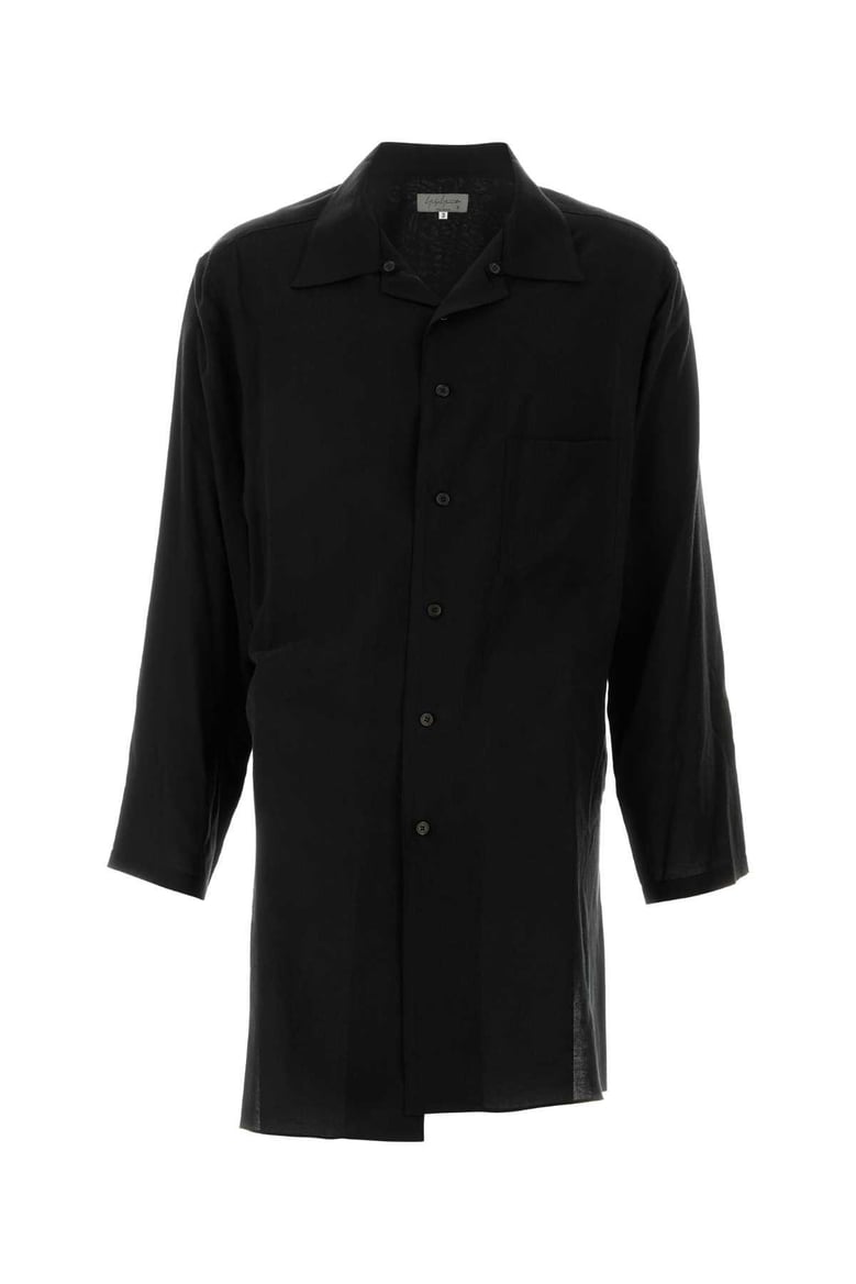 black cellulose oversize shirt by Selfnex