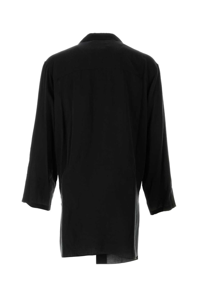 black cellulose oversize shirt by Selfnex