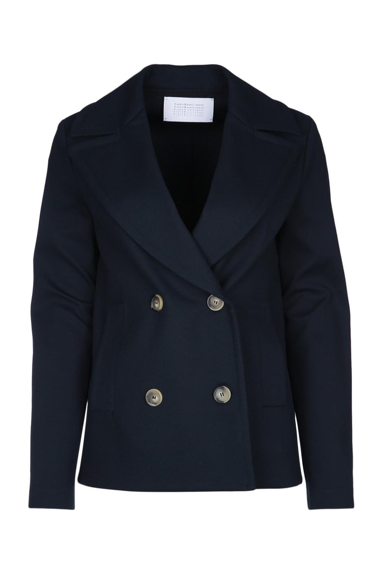 women peacoat diagonal crafted with loro piana fab by Selfnex