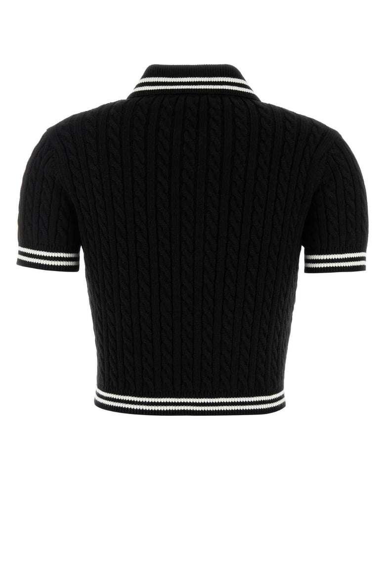 black cotton polo shirt by Selfnex