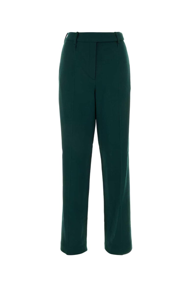 dark green wool pant by Selfnex