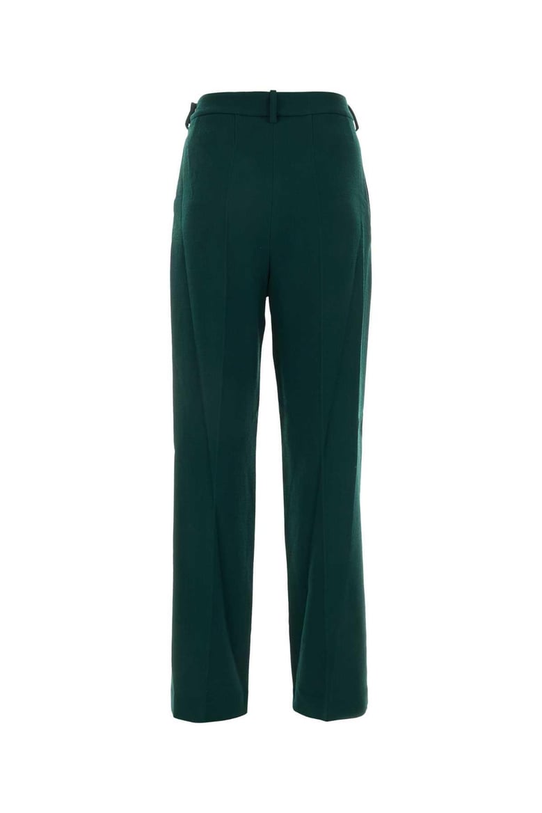 dark green wool pant by Selfnex